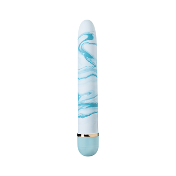 Blueberry Haze - Klassieke vibrator met marmer look (Blauw)